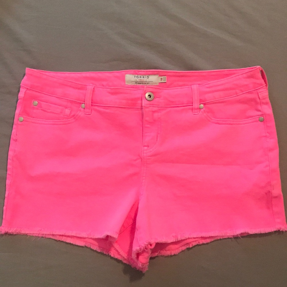 Torrid Hot Pink Denim Shorts